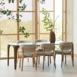 FIORE EETTAFEL MANGO HOUT DONKERBRUIN 230x95 CM