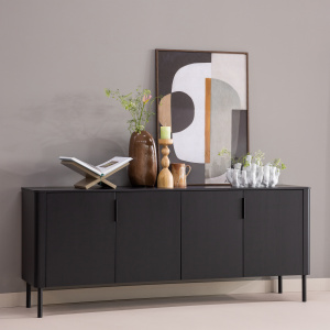 GUNNAR DRESSOIR 200 CM GRENEN MATZWART [fsc]