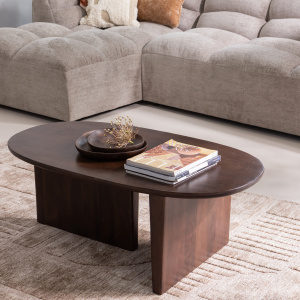 SEAM SALONTAFEL MANGO HOUT DONKERBRUIN