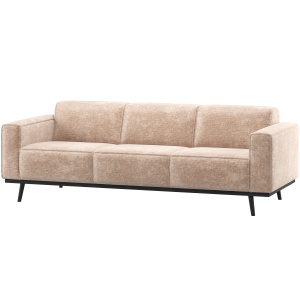 STATEMENT 3-ZITS BANK 230 CM CHENILLE VELVET NATUREL