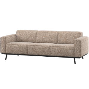 STATEMENT 3-ZITS BANK 230 CM LICHTBRUIN MELANGE