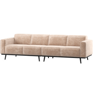 STATEMENT 4-ZITS BANK 280 CM CHENILLE VELVET NATUREL