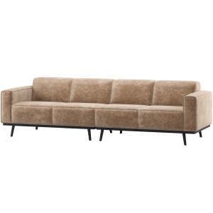 STATEMENT 4-ZITS BANK 280 CM CHENILLE VELVET TAUPE