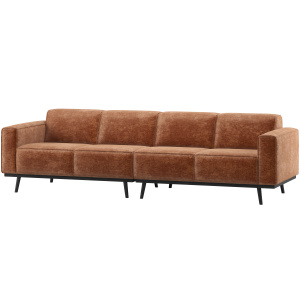 STATEMENT 4-ZITS BANK 280 CM CHENILLE VELVET TERRA