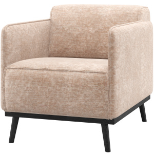 STATEMENT FAUTEUIL MET ARM CHENILLE VELVET NATUREL