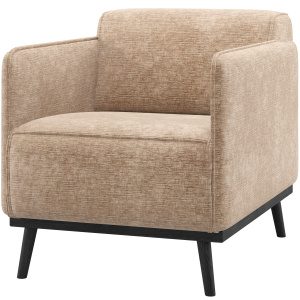STATEMENT FAUTEUIL MET ARM CHENILLE VELVET PERZIKROZE