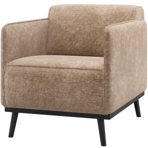 STATEMENT FAUTEUIL MET ARM CHENILLE VELVET TAUPE
