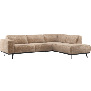 STATEMENT HOEKBANK RECHTS CHENILLE VELVET TAUPE