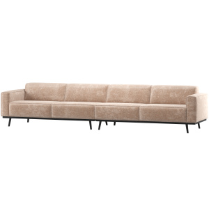 STATEMENT XL 4-ZITS BANK 372 CM CHENILLE VELVET NATUREL